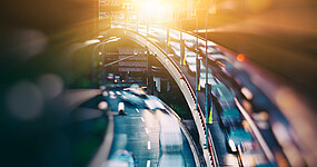 [Translate to English:] Autobahn von oben